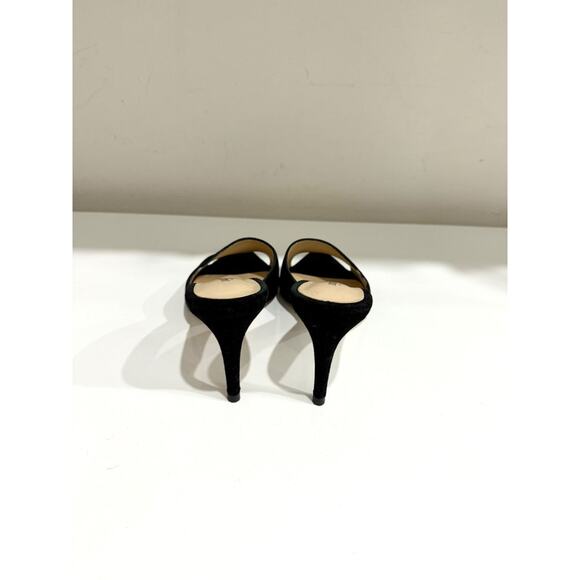 L'Agence Lolita Suede Pointed Open-Toe Stilettos Heel Mule Black Women's EU 38 - Picture 5 of 7